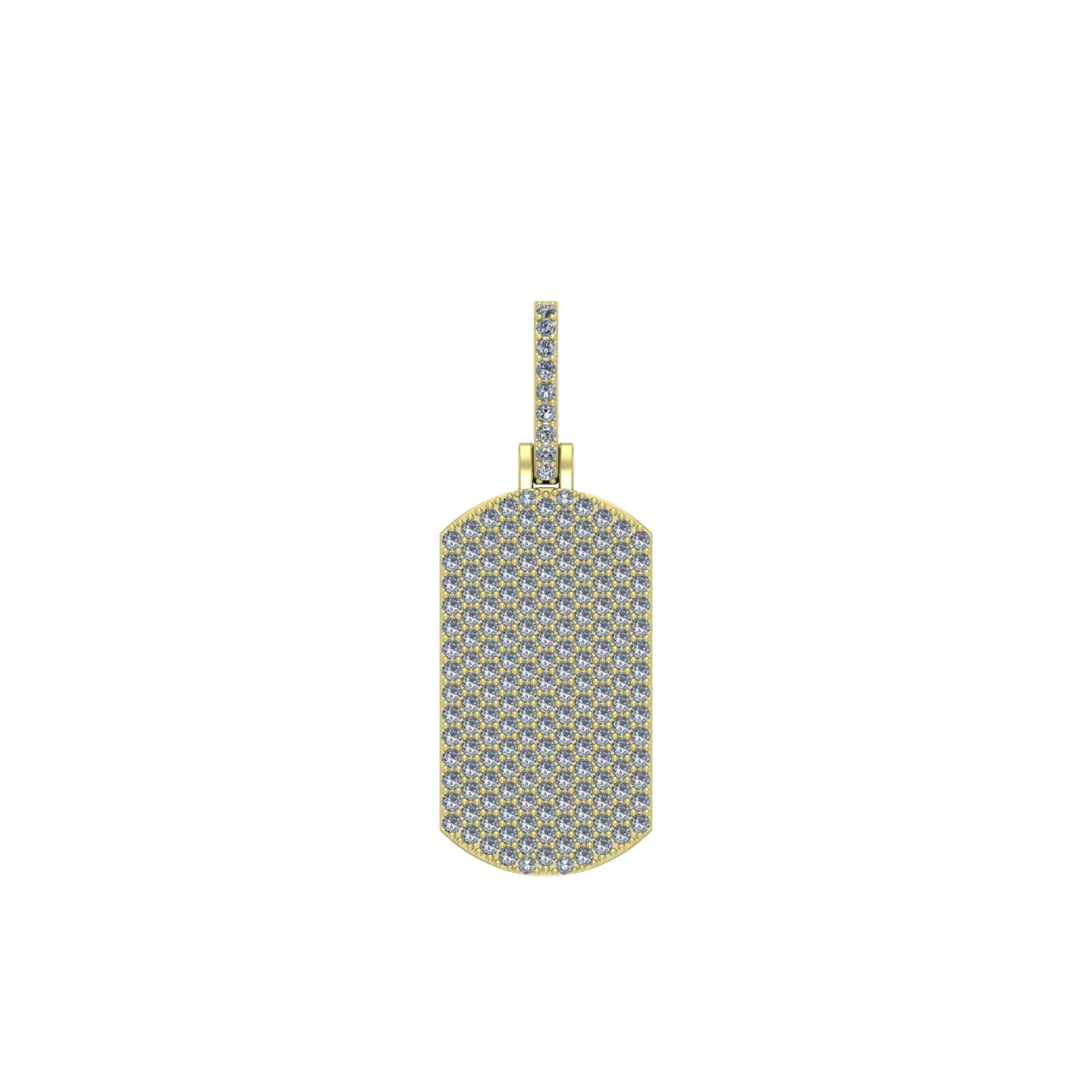 HIP-HOP DOG TAG DIAMONDS PENDANT